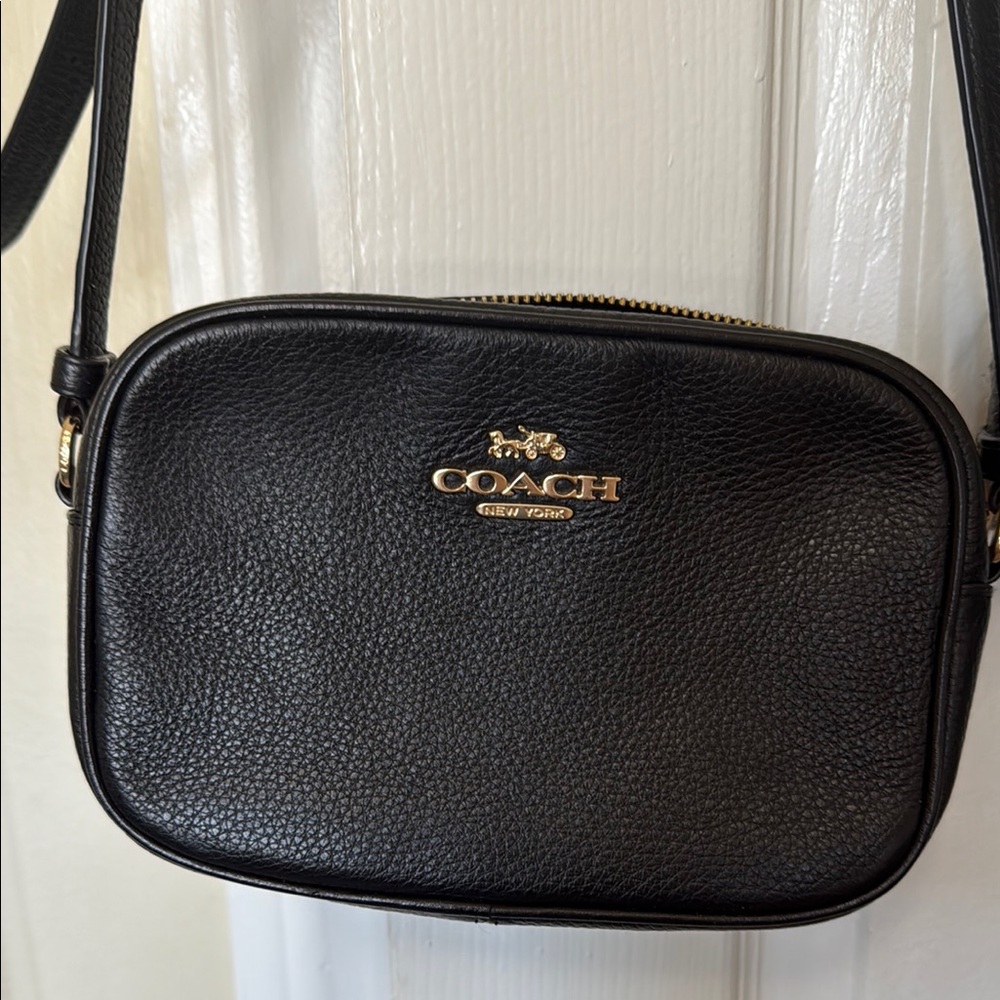 Coach Black Leather Crossbody Bag Camera bag